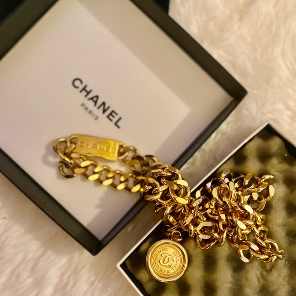 Chanel Vintage Medallion Chain Gold Belt Metal main image 11